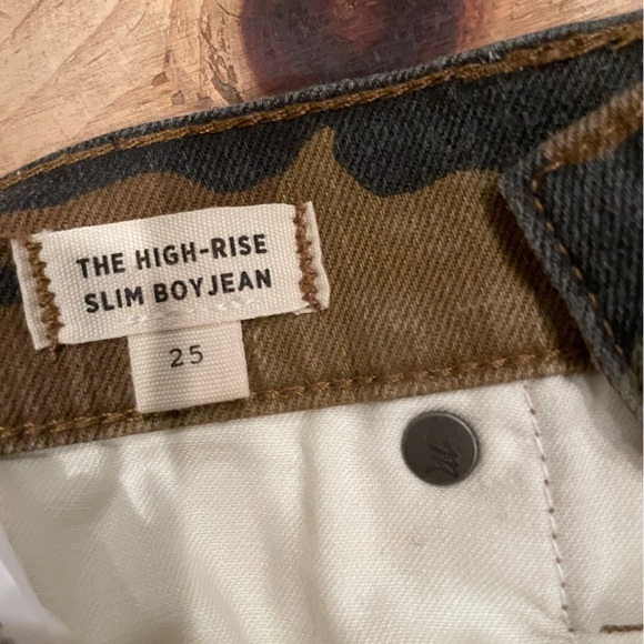 NWOT Madewell The High Rise Slim Boy Jean camo Cottontail Stretch Fall Size 25 - Picture 4 of 10